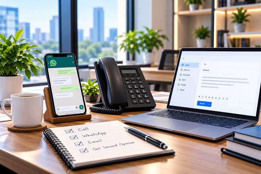 A project conversation taking place over a call